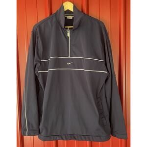 Nike Track Jacket Vintage 90s Y2K‎ Center Swoosh Pullover Side Zip Large